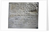 Gravestone from Jewish cemetery in Paris by Anonymous