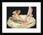 Victorian valentine with cupid by Anonymous