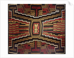 Early Nazca cotton mantle with design representing sun deity by Anonymous