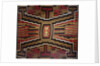 Early Nazca cotton mantle with design representing sun deity by Corbis