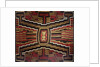 Early Nazca cotton mantle with design representing sun deity by Anonymous
