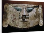 Gold Lambayeque burial mask with copper inlay eyes by Anonymous