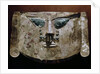 Gold Lambayeque burial mask with copper inlay eyes by Anonymous