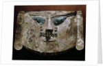 Gold Lambayeque burial mask with copper inlay eyes by Anonymous