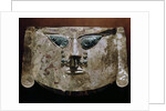 Gold Lambayeque burial mask with copper inlay eyes by Anonymous