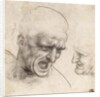Study for the Heads of Two Soldiers in the Battle of Anghiari by Leonardo da Vinci