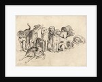Study of Eleven Hounds by Wenceslas Hollar