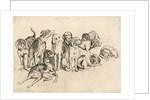 Study of Eleven Hounds by Wenceslas Hollar
