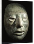 Mayan jade portrait head by Anonymous