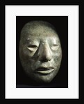 Mayan jade portrait head by Anonymous