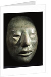 Mayan jade portrait head by Anonymous