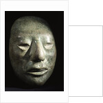Mayan jade portrait head by Anonymous