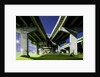 Highway overpass at night by Anonymous