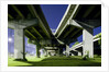Highway overpass at night by Anonymous