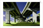 Highway overpass at night by Anonymous