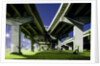 Highway overpass at night by Anonymous