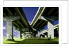Highway overpass at night by Anonymous