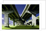 Highway overpass at night by Anonymous