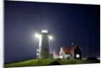 Nobska Light in fog at night by Anonymous