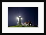 Nobska Light in fog at night by Anonymous