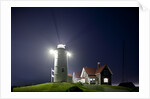 Nobska Light in fog at night by Anonymous