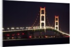 Mackinac Bridge at night by Anonymous