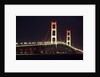 Mackinac Bridge at night by Anonymous