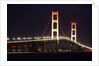 Mackinac Bridge at night by Anonymous