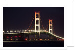 Mackinac Bridge at night by Anonymous