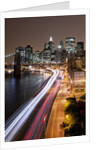 Brooklyn Bridge and Manhattan Skyline, New York City by Anonymous