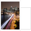 Brooklyn Bridge and Manhattan Skyline, New York City by Anonymous