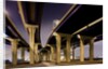 Highway overpasses at night by Anonymous