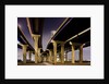 Highway overpasses at night by Anonymous