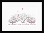 Trees and bird by Anonymous