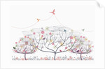 Trees and bird by Anonymous