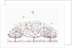 Trees and bird by Anonymous