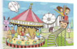 Calendar illustration amusement park by Anonymous