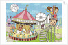 Calendar illustration amusement park by Anonymous