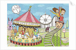 Calendar illustration amusement park by Anonymous