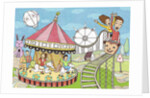 Calendar illustration amusement park by Anonymous