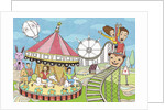 Calendar illustration amusement park by Anonymous