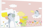 Zebras in backdrop by Anonymous