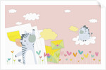 Zebras in backdrop by Anonymous