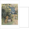Children picking fruit by Anonymous