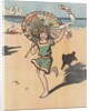 Girl running on beach by Anonymous