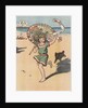 Girl running on beach by Anonymous