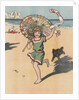 Girl running on beach by Anonymous