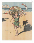 Girl running on beach by Anonymous