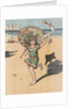 Girl running on beach by Anonymous
