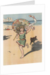 Girl running on beach by Anonymous